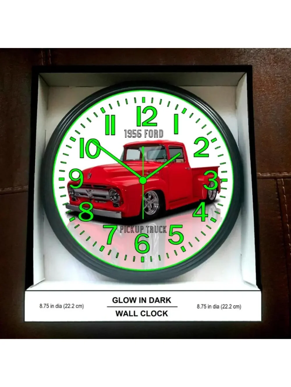 1956 Ford Pickup Truck Glow In The Dark Wall Clocking New!